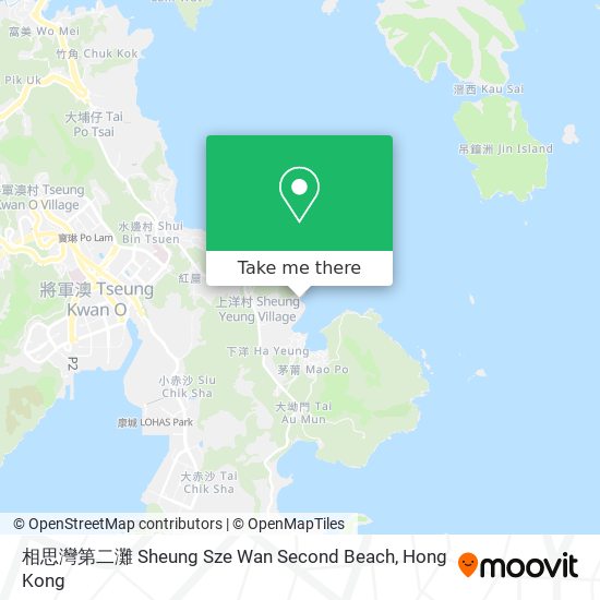 相思灣第二灘 Sheung Sze Wan Second Beach map