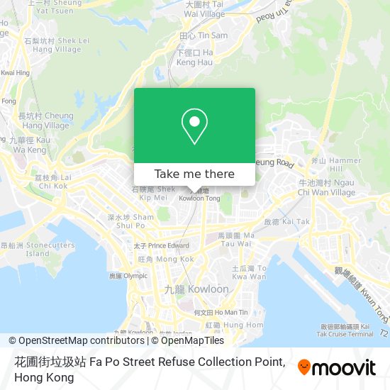 花圃街垃圾站 Fa Po Street Refuse Collection Point map