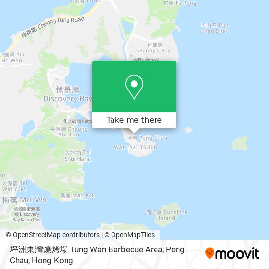 坪洲東灣燒烤場 Tung Wan Barbecue Area, Peng Chau map