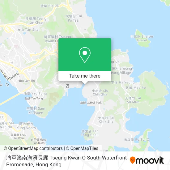 將軍澳南海濱長廊 Tseung Kwan O South Waterfront Promenade地圖