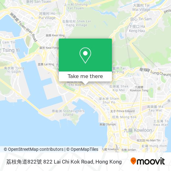 荔枝角道822號 822 Lai Chi Kok Road map