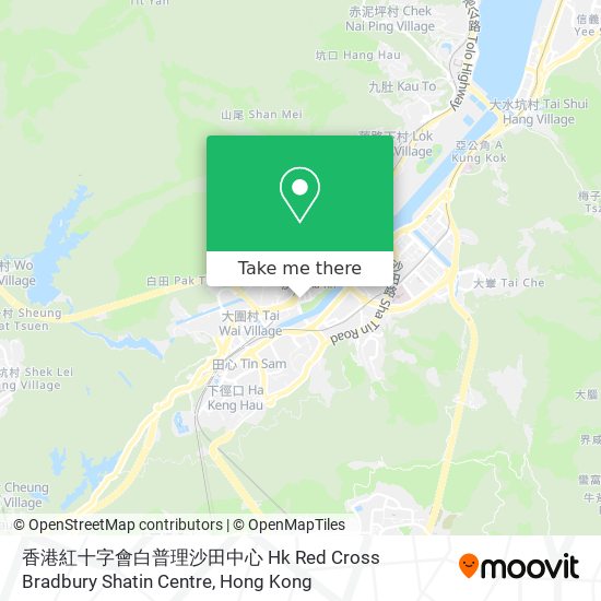 香港紅十字會白普理沙田中心 Hk Red Cross Bradbury Shatin Centre map