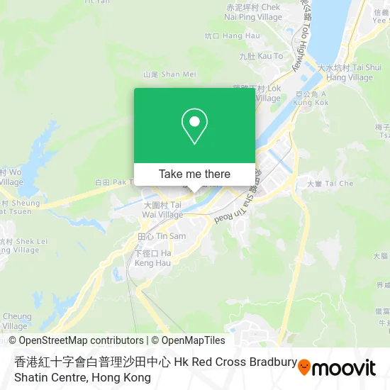 香港紅十字會白普理沙田中心 Hk Red Cross Bradbury Shatin Centre map