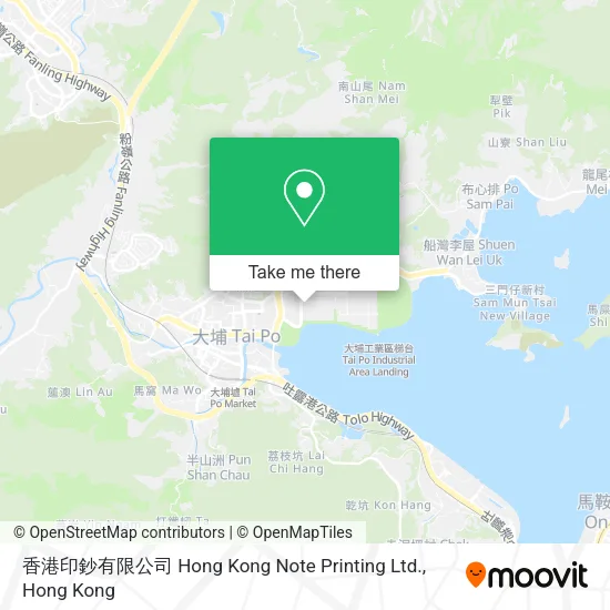 香港印鈔有限公司 Hong Kong Note Printing Ltd.地圖