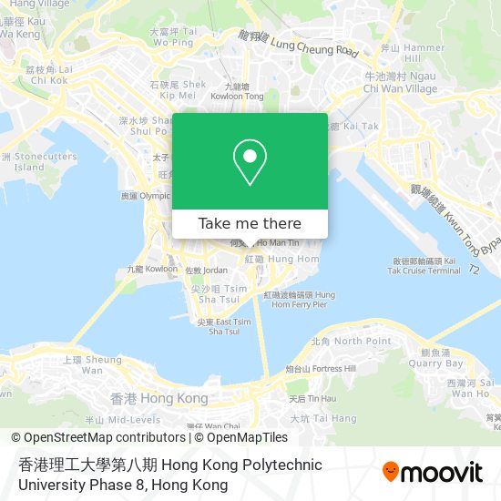 香港理工大學第八期 Hong Kong Polytechnic University Phase 8 map