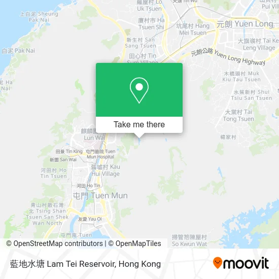 藍地水塘 Lam Tei Reservoir map