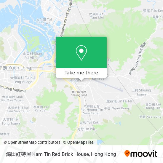 錦田紅磚屋 Kam Tin Red Brick House map