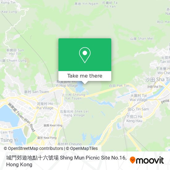 城門郊遊地點十六號場 Shing Mun Picnic Site No.16地圖