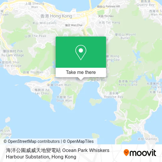 海洋公園威威天地變電站 Ocean Park Whiskers Harbour Substation地圖