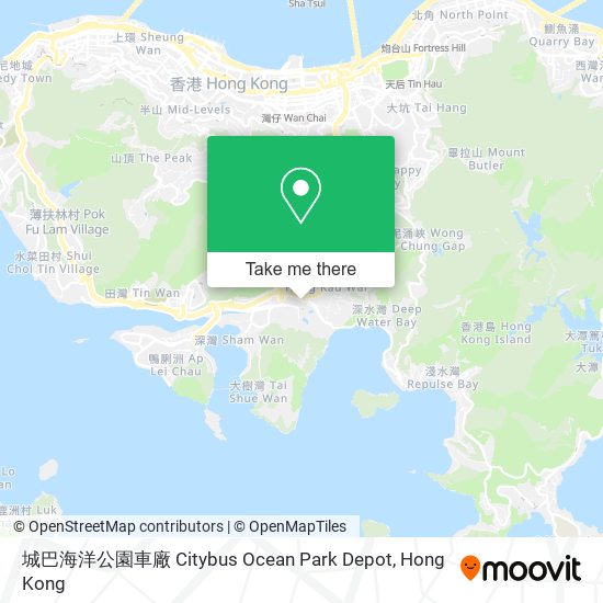 城巴海洋公園車廠 Citybus Ocean Park Depot map