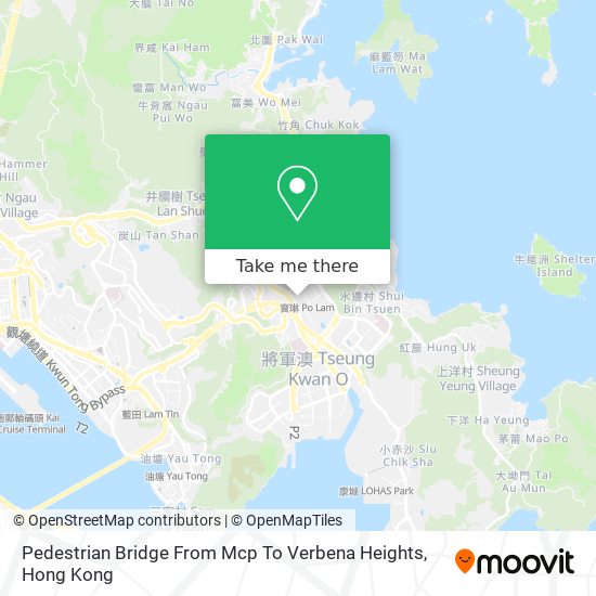 Pedestrian Bridge From Mcp To Verbena Heights map