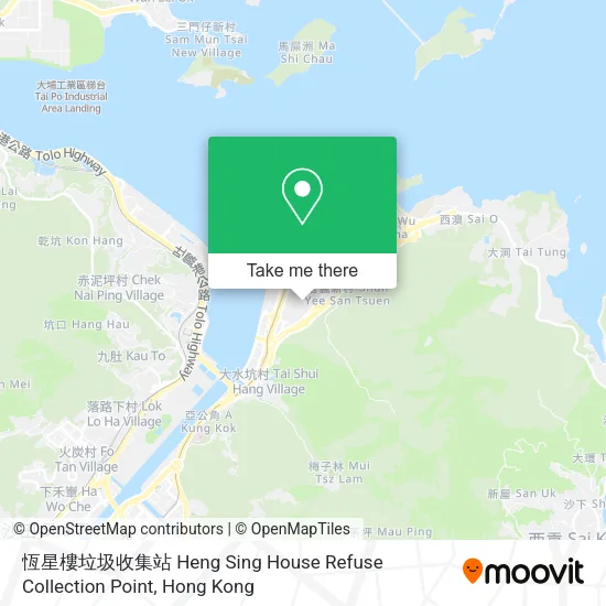 恆星樓垃圾收集站 Heng Sing House Refuse Collection Point地圖