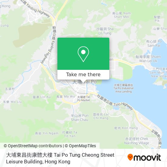 大埔東昌街康體大樓 Tai Po Tung Cheong Street Leisure Building map