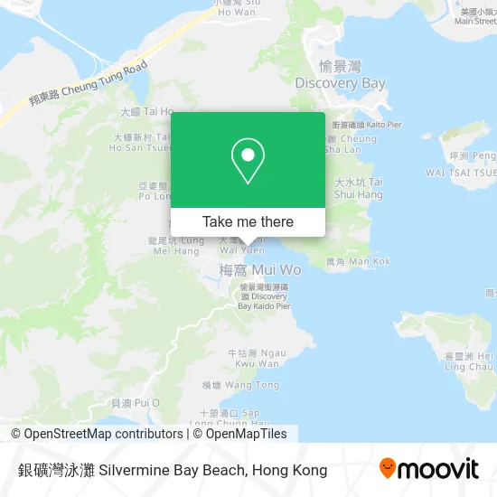 銀礦灣泳灘 Silvermine Bay Beach map