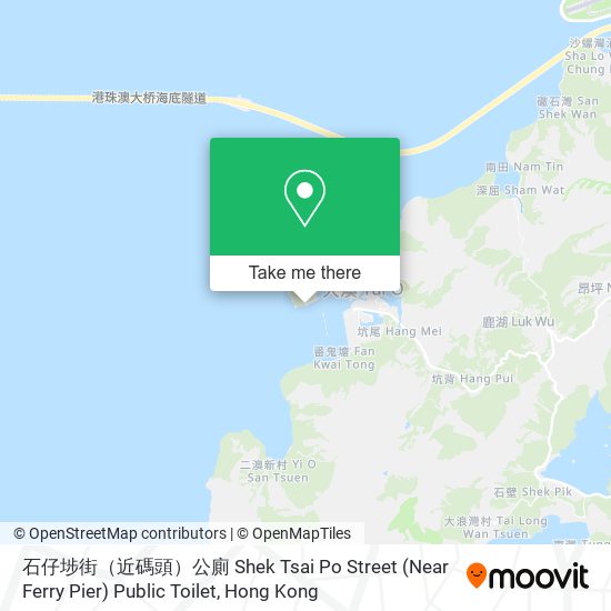 石仔埗街（近碼頭）公廁 Shek Tsai Po Street (Near Ferry Pier) Public Toilet地圖