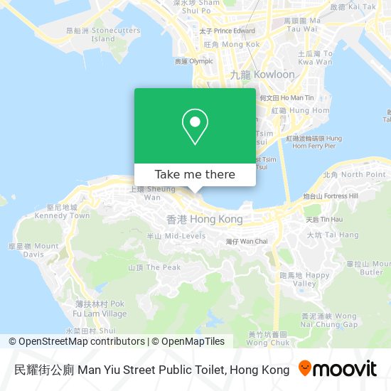 民耀街公廁 Man Yiu Street Public Toilet map