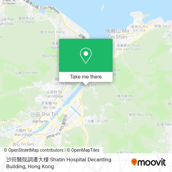 沙田醫院調遷大樓 Shatin Hospital Decanting Building地圖