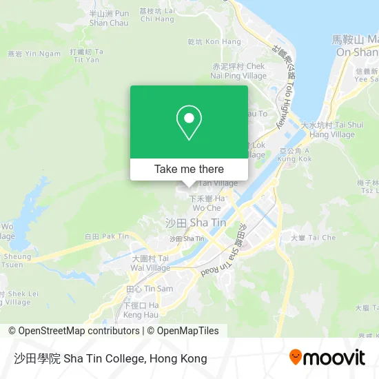 沙田學院 Sha Tin College map