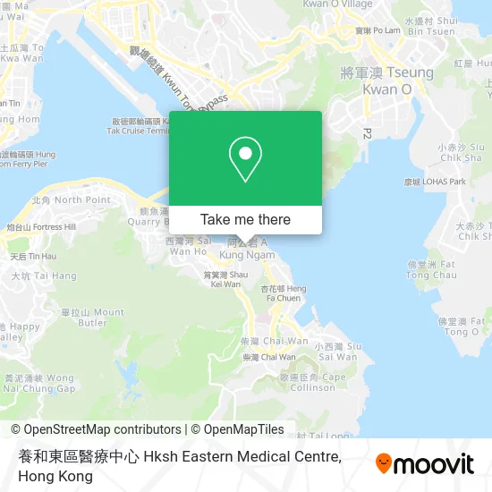 養和東區醫療中心 Hksh Eastern Medical Centre map