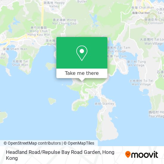 Headland Road / Repulse Bay Road Garden map