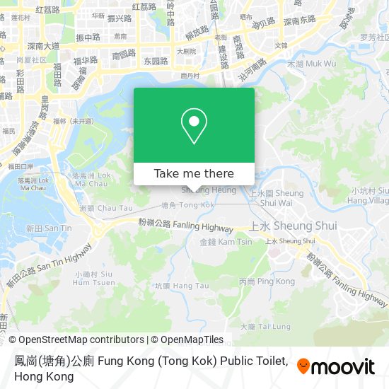 鳳崗(塘角)公廁 Fung Kong (Tong Kok) Public Toilet map