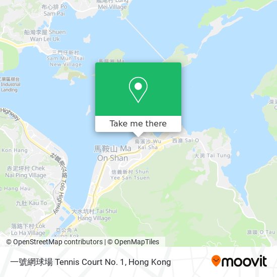 一號網球場 Tennis Court No. 1地圖