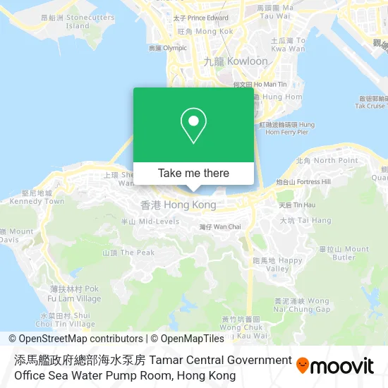 添馬艦政府總部海水泵房 Tamar Central Government Office Sea Water Pump Room地圖