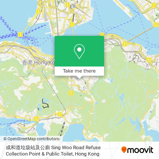 成和道垃圾站及公廁 Sing Woo Road Refuse Collection Point & Public Toilet地圖