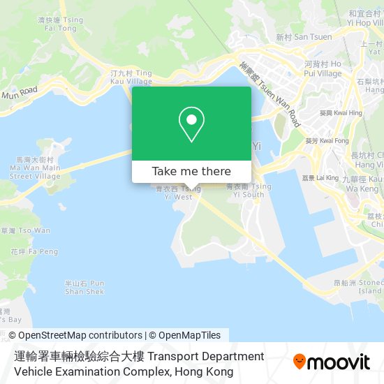 運輸署車輛檢驗綜合大樓 Transport Department Vehicle Examination Complex map