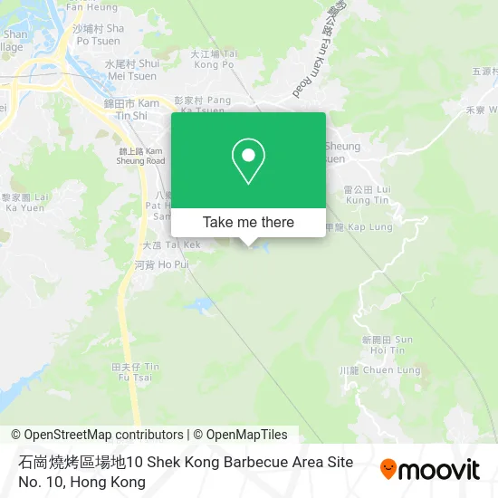 石崗燒烤區場地10 Shek Kong Barbecue Area Site No. 10 map