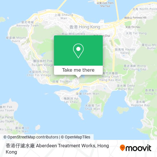 香港仔濾水廠 Aberdeen Treatment Works map