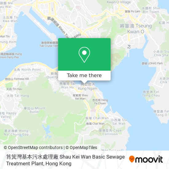 筲箕灣基本污水處理廠 Shau Kei Wan Basic Sewage Treatment Plant地圖