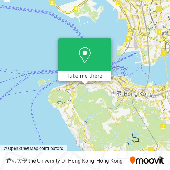 香港大學 the University Of Hong Kong地圖