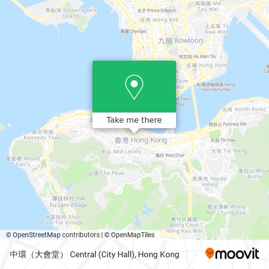 中環（大會堂） Central (City Hall) map