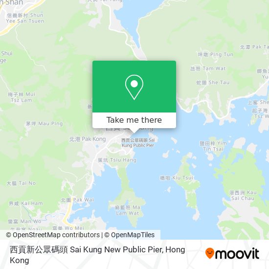 西貢新公眾碼頭 Sai Kung New Public Pier map