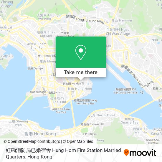 紅磡消防局已婚宿舍 Hung Hom Fire Station Married Quarters地圖