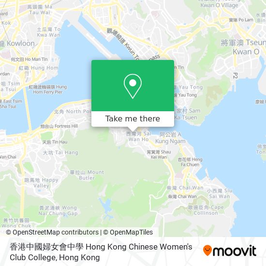 香港中國婦女會中學 Hong Kong Chinese Women's Club College map