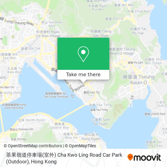 茶果嶺道停車場(室外) Cha Kwo Ling Road Car Park (Outdoor) map