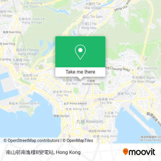 南山邨南逸樓B變電站地圖