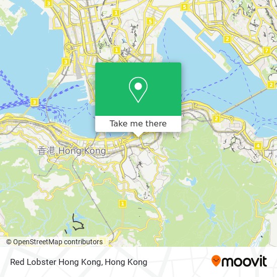 Red Lobster Hong Kong map