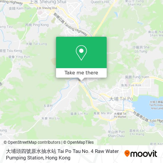 大埔頭四號原水抽水站 Tai Po Tau No. 4 Raw Water Pumping Station map