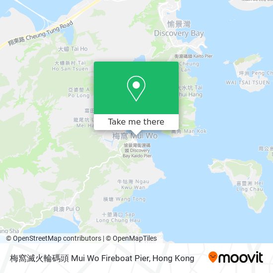 梅窩滅火輪碼頭 Mui Wo Fireboat Pier map