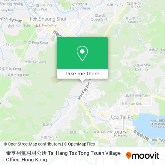 泰亨祠堂村村公所 Tai Hang Tsz Tong Tsuen Village Office map