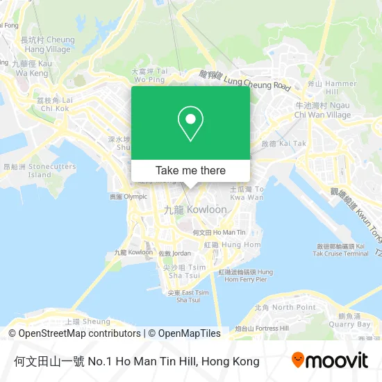 何文田山一號 No.1 Ho Man Tin Hill地圖