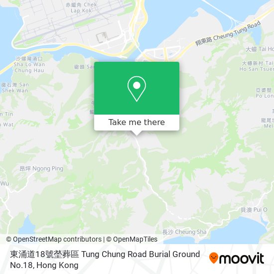 東涌道18號塋葬區 Tung Chung Road Burial Ground No.18 map