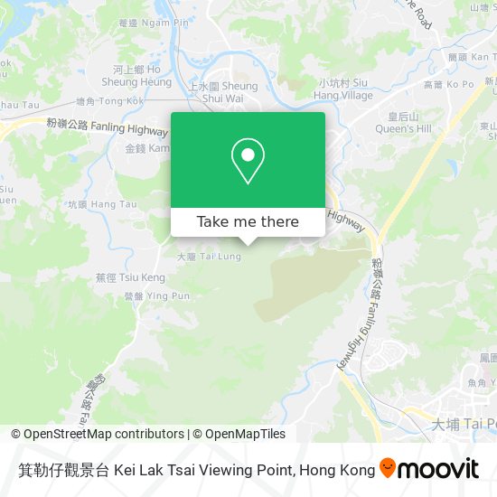 箕勒仔觀景台  Kei Lak Tsai Viewing Point map