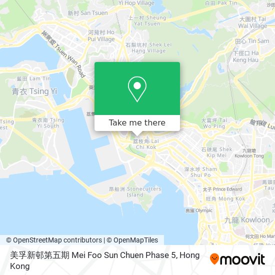 美孚新邨第五期 Mei Foo Sun Chuen Phase 5 map