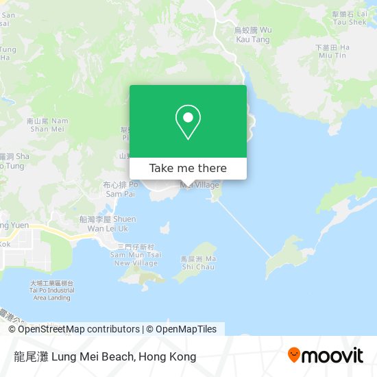 龍尾灘 Lung Mei Beach map