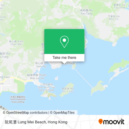 龍尾灘 Lung Mei Beach map