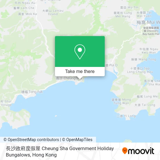 長沙政府度假屋 Cheung Sha Government Holiday Bungalows map